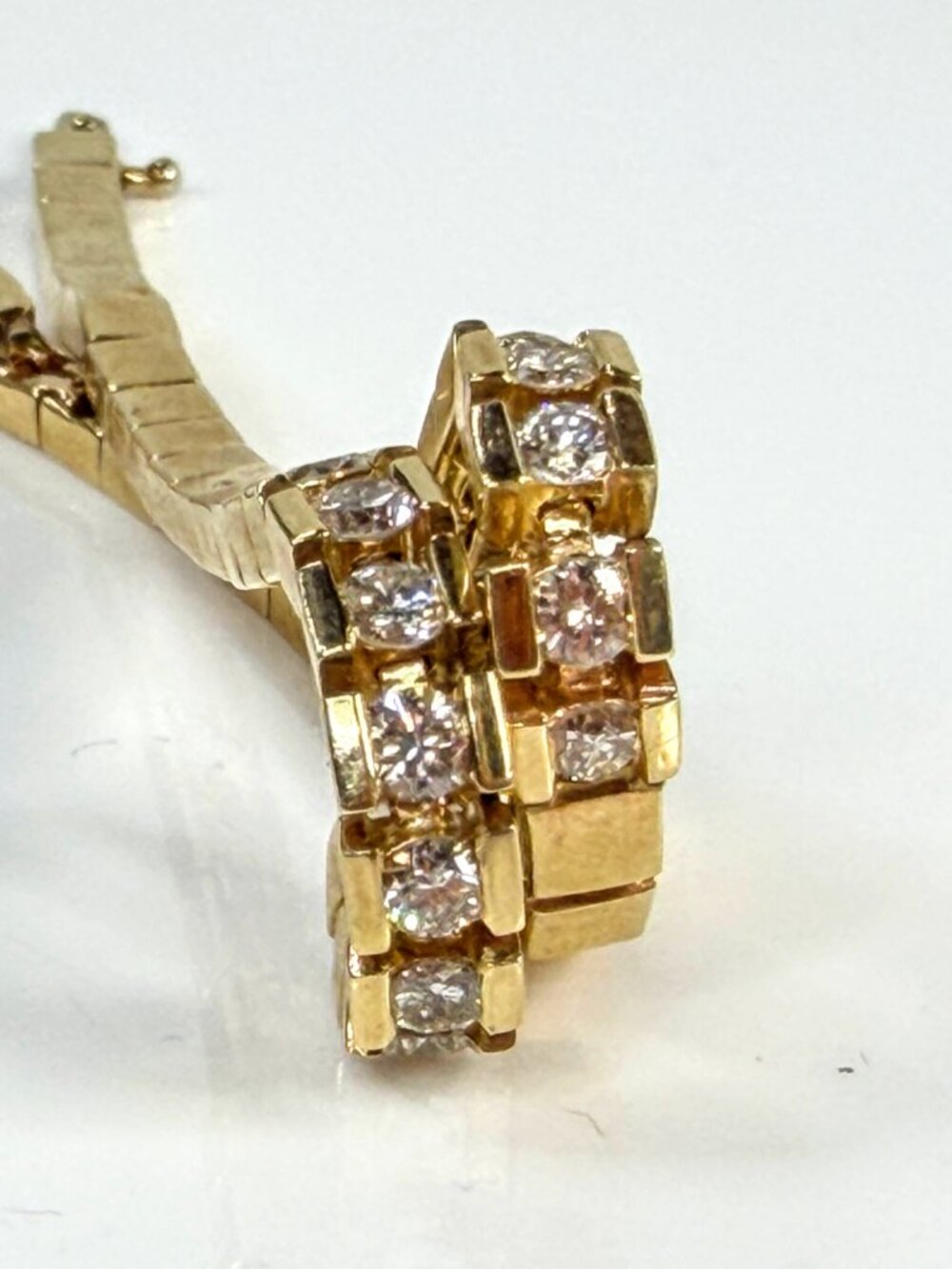 Vintage 14K Gold 2ct Diamond Tennis Bracelet 6.75" 14.3g JR2069